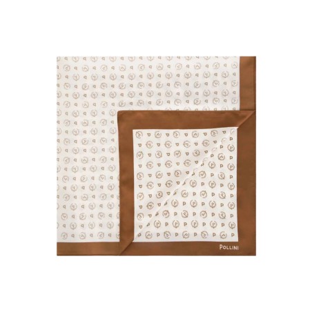 Pollini Heritage scarf - Ivory-Brown