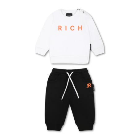 Ensemble sweat-shirt et pantalon Richmond - Noir et blanc