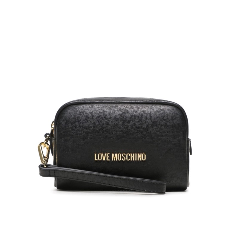 Black moschino discount clutch bag