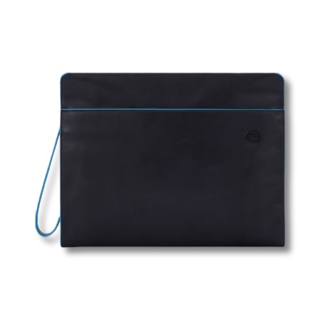 Piquadro – Quadratische Revamp-Clutch, Blau - SCHWARZ